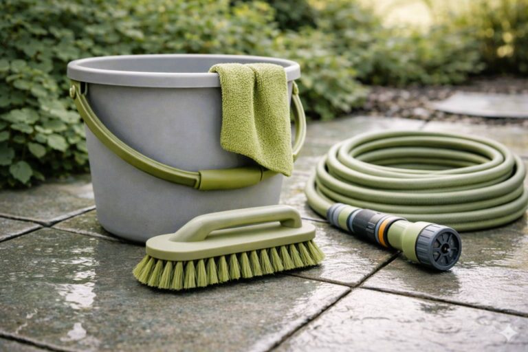 Tuintegelreinigingsset